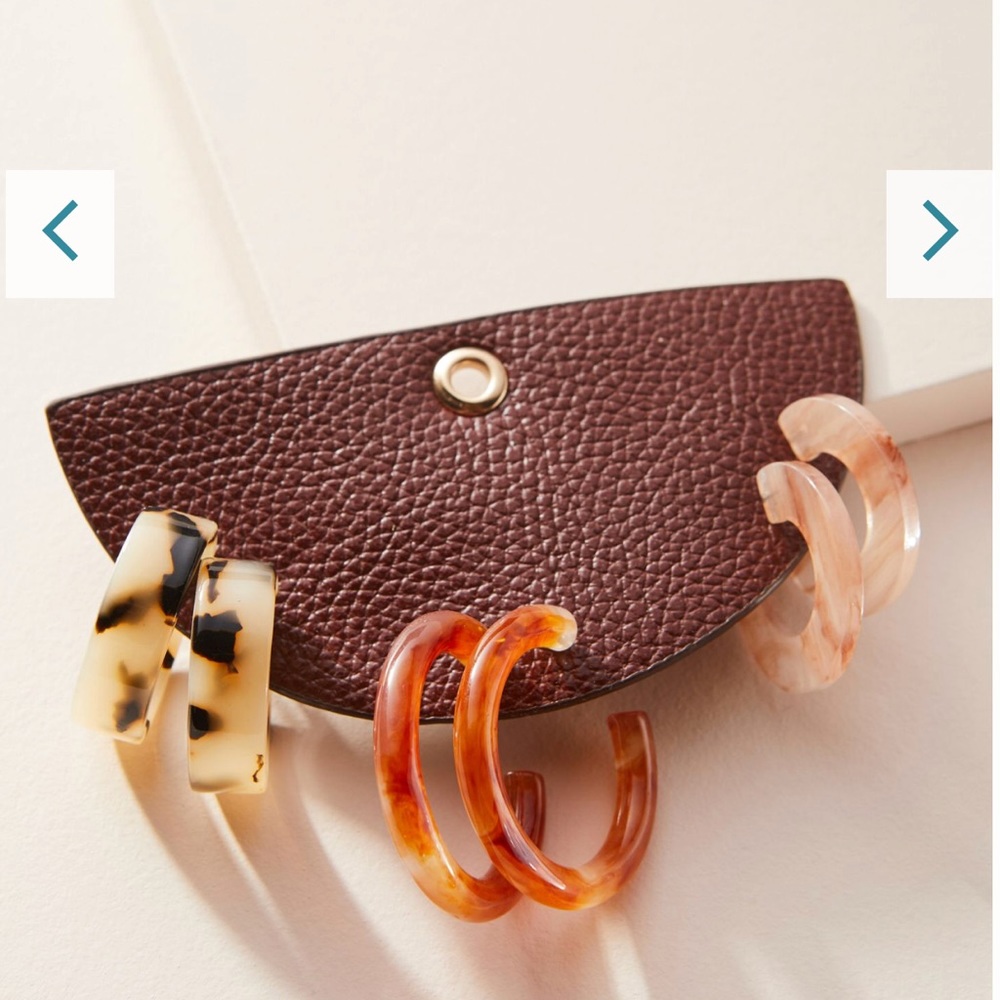 New Anthropologie Cindy Resin Hoop Earring Set